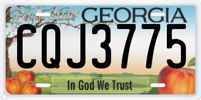 GA license plate CQJ3775