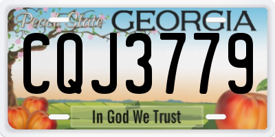 GA license plate CQJ3779