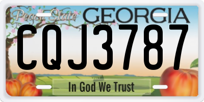 GA license plate CQJ3787