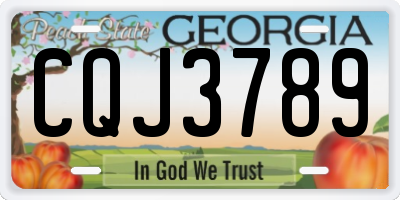 GA license plate CQJ3789