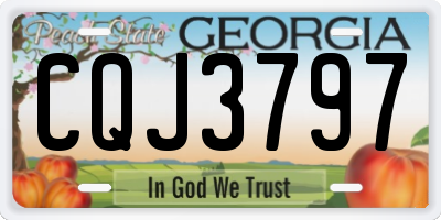 GA license plate CQJ3797