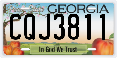GA license plate CQJ3811