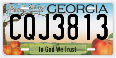 GA license plate CQJ3813
