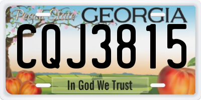 GA license plate CQJ3815