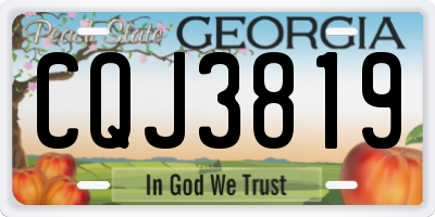 GA license plate CQJ3819