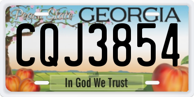 GA license plate CQJ3854