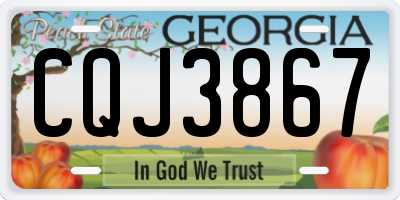 GA license plate CQJ3867