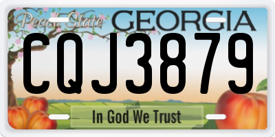 GA license plate CQJ3879