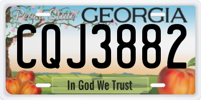 GA license plate CQJ3882