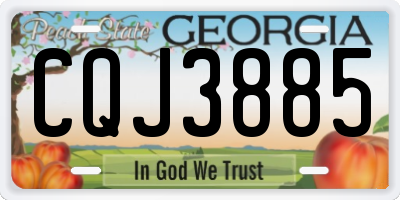 GA license plate CQJ3885