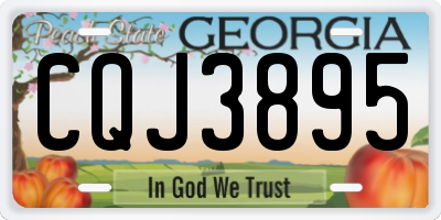 GA license plate CQJ3895