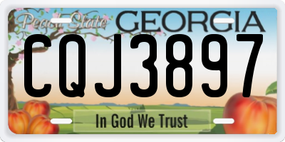 GA license plate CQJ3897