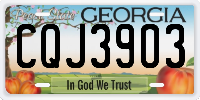 GA license plate CQJ3903