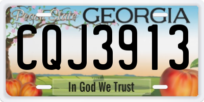 GA license plate CQJ3913