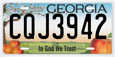 GA license plate CQJ3942