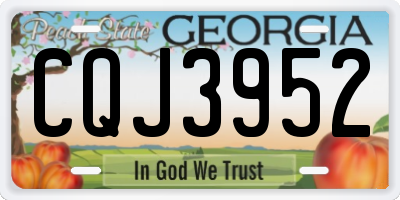 GA license plate CQJ3952
