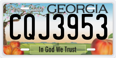 GA license plate CQJ3953