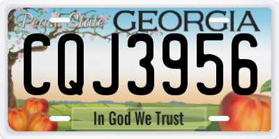 GA license plate CQJ3956