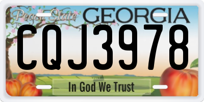 GA license plate CQJ3978