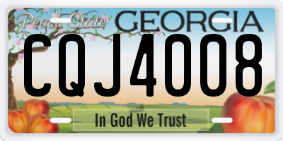 GA license plate CQJ4008