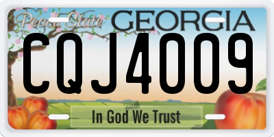 GA license plate CQJ4009