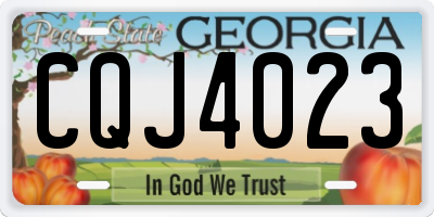 GA license plate CQJ4023