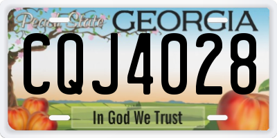 GA license plate CQJ4028