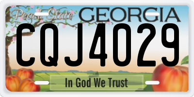 GA license plate CQJ4029