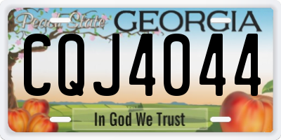 GA license plate CQJ4044