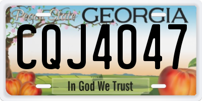 GA license plate CQJ4047