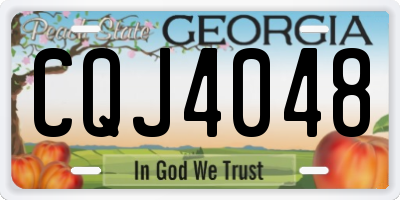 GA license plate CQJ4048