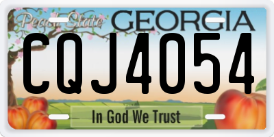 GA license plate CQJ4054