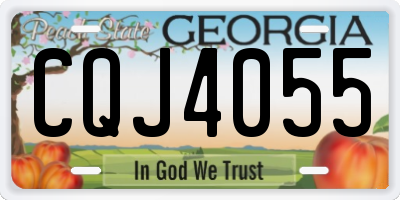 GA license plate CQJ4055