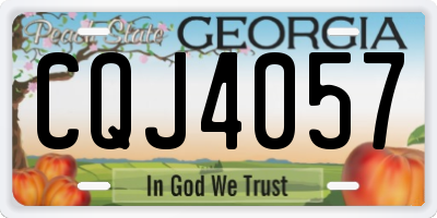 GA license plate CQJ4057