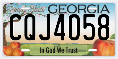 GA license plate CQJ4058