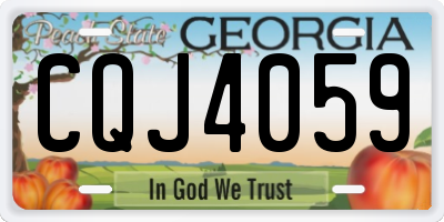 GA license plate CQJ4059