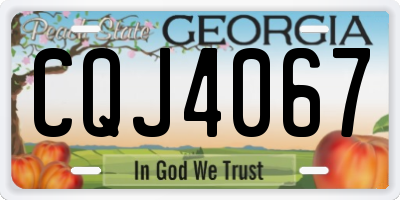 GA license plate CQJ4067