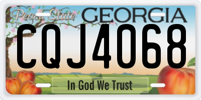GA license plate CQJ4068