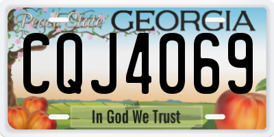 GA license plate CQJ4069