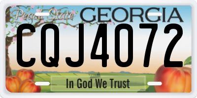 GA license plate CQJ4072