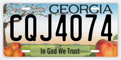 GA license plate CQJ4074