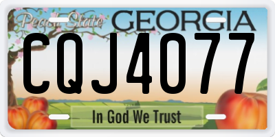 GA license plate CQJ4077