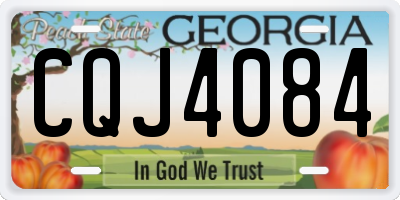 GA license plate CQJ4084