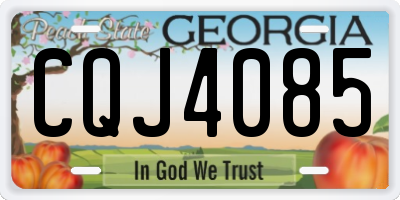 GA license plate CQJ4085