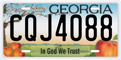 GA license plate CQJ4088