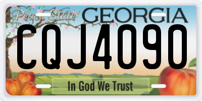 GA license plate CQJ4090