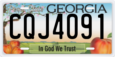 GA license plate CQJ4091