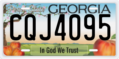 GA license plate CQJ4095