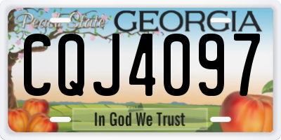 GA license plate CQJ4097