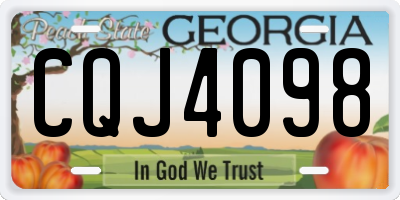 GA license plate CQJ4098